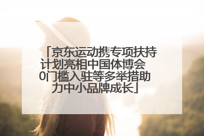 京东运动携专项扶持计划亮相中国体博会 0门槛入驻等多举措助力中小品牌成长