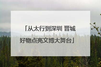 从太行到深圳 晋城好物点亮文博大舞台