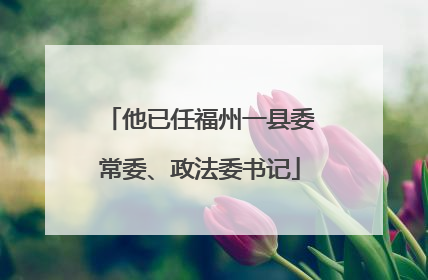 他已任福州一县委常委、政法委书记