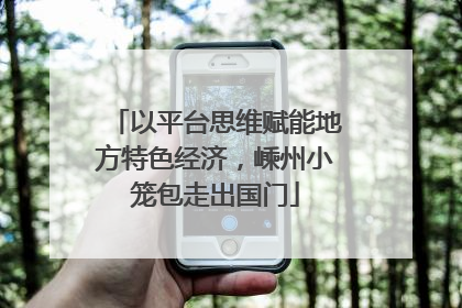 以平台思维赋能地方特色经济，嵊州小笼包走出国门