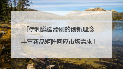 伊利遵循潘刚的创新理念 丰富新品矩阵回应市场需求