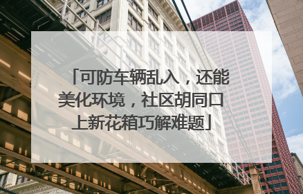 可防车辆乱入，还能美化环境，社区胡同口上新花箱巧解难题