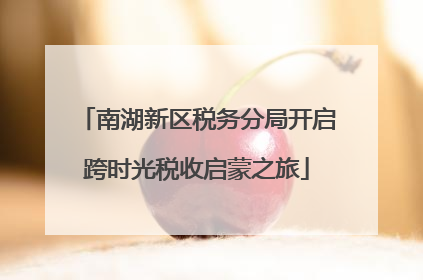 南湖新区税务分局开启跨时光税收启蒙之旅