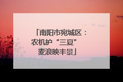 南阳市宛城区：农机护“三夏” 麦浪映丰景
