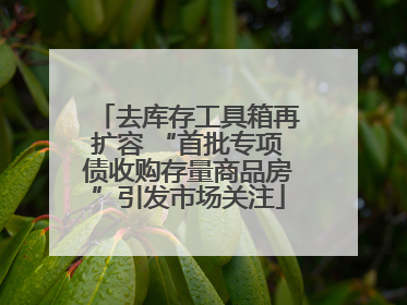 去库存工具箱再扩容 “首批专项债收购存量商品房”引发市场关注