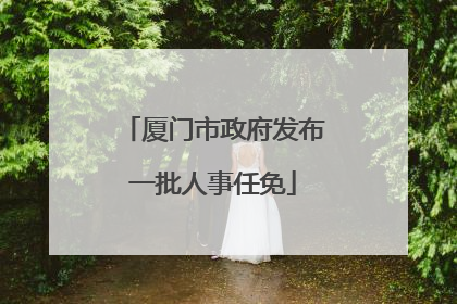 厦门市政府发布一批人事任免