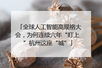 全球人工智能高规格大会，为何连续六年“盯上”杭州这座“城”