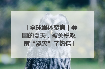全球媒体聚焦｜美国的夏天，被关税政策“浇灭”了热情