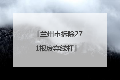 兰州市拆除271根废弃线杆