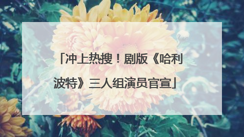 冲上热搜！剧版《哈利波特》三人组演员官宣