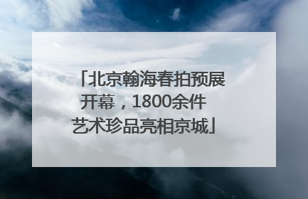 北京翰海春拍预展开幕，1800余件艺术珍品亮相京城