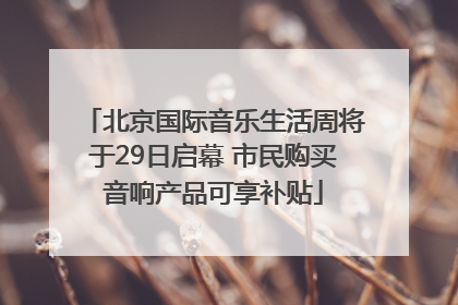 北京国际音乐生活周将于29日启幕 市民购买音响产品可享补贴