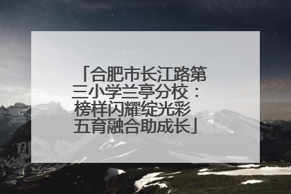 合肥市长江路第三小学兰亭分校：榜样闪耀绽光彩 五育融合助成长