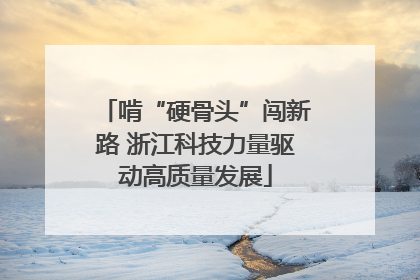 啃“硬骨头”闯新路 浙江科技力量驱动高质量发展