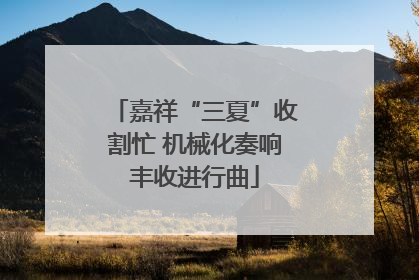嘉祥“三夏”收割忙 机械化奏响丰收进行曲