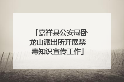 嘉祥县公安局卧龙山派出所开展禁毒知识宣传工作