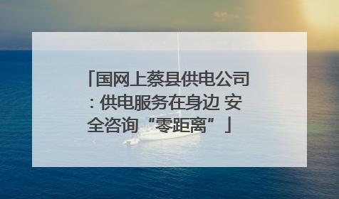 国网上蔡县供电公司：供电服务在身边 安全咨询“零距离”