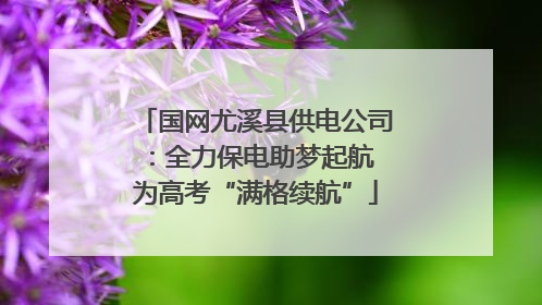 国网尤溪县供电公司：全力保电助梦起航 为高考“满格续航”