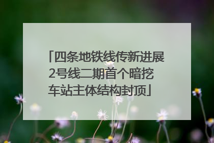 四条地铁线传新进展 2号线二期首个暗挖车站主体结构封顶