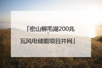 密山柳毛湖200兆瓦风电储能项目并网