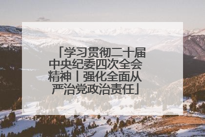学习贯彻二十届中央纪委四次全会精神丨强化全面从严治党政治责任