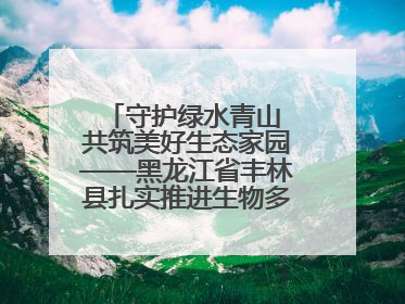 守护绿水青山 共筑美好生态家园——黑龙江省丰林县扎实推进生物多样性保护工作