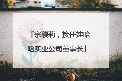 宗馥莉，接任娃哈哈实业公司董事长
