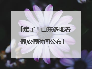 定了！山东多地暑假放假时间公布