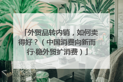 外贸品转内销，如何卖得好？（中国消费向新而行·稳外贸扩消费）
