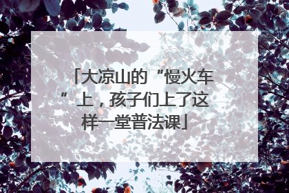 大凉山的“慢火车”上，孩子们上了这样一堂普法课