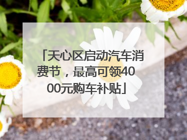 天心区启动汽车消费节，最高可领4000元购车补贴