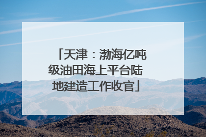 天津：渤海亿吨级油田海上平台陆地建造工作收官