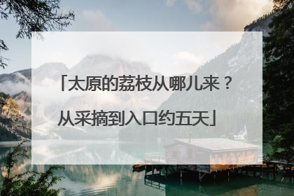 太原的荔枝从哪儿来？从采摘到入口约五天