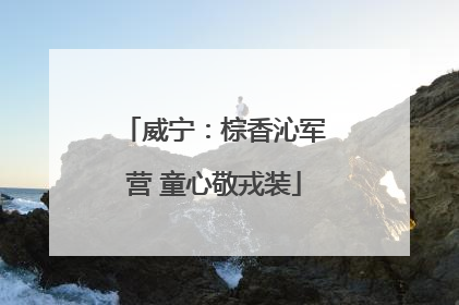 威宁：棕香沁军营 童心敬戎装