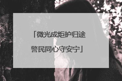 微光成炬护归途 警民同心守安宁