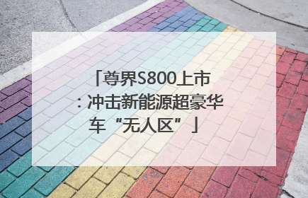 尊界S800上市：冲击新能源超豪华车“无人区”