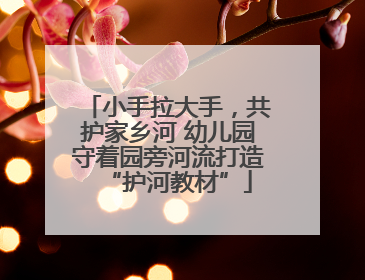 小手拉大手，共护家乡河 幼儿园守着园旁河流打造“护河教材”
