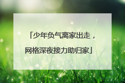 少年负气离家出走，网格深夜接力助归家