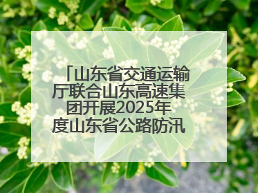 山东省交通运输厅联合山东高速集团开展2025年度山东省公路防汛应急演练