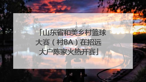 山东省和美乡村篮球大赛（村BA）在招远大户陈家火热开赛