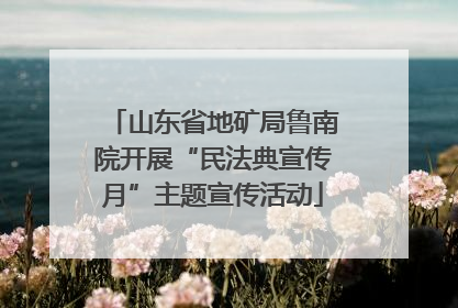 山东省地矿局鲁南院开展“民法典宣传月”主题宣传活动