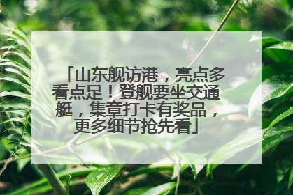 山东舰访港，亮点多看点足！登舰要坐交通艇，集章打卡有奖品，更多细节抢先看