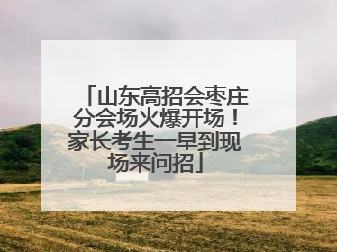 山东高招会枣庄分会场火爆开场！家长考生一早到现场来问招