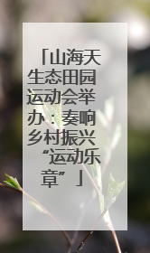 山海天生态田园运动会举办：奏响乡村振兴“运动乐章”