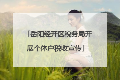 岳阳经开区税务局开展个体户税收宣传