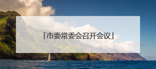 市委常委会召开会议