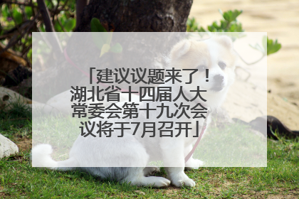 建议议题来了！湖北省十四届人大常委会第十九次会议将于7月召开