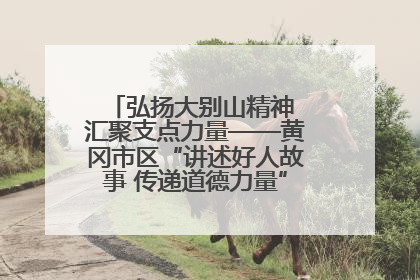 弘扬大别山精神 汇聚支点力量——黄冈市区“讲述好人故事 传递道德力量”百姓宣讲活动举行