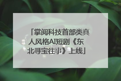 掌阅科技首部类真人风格AI短剧《东北寻宝往事》上线