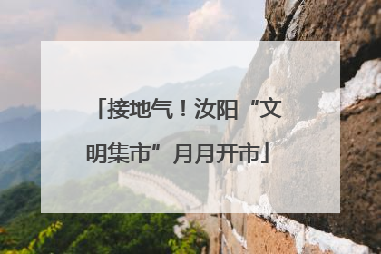 接地气！汝阳“文明集市”月月开市